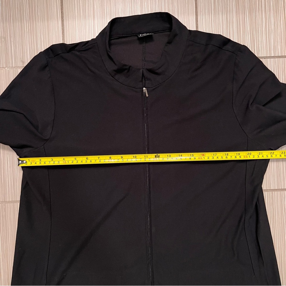 Eileen Fisher Black Zipper jacket lightweight jersey stretchy 1X - Picture 7 of 10